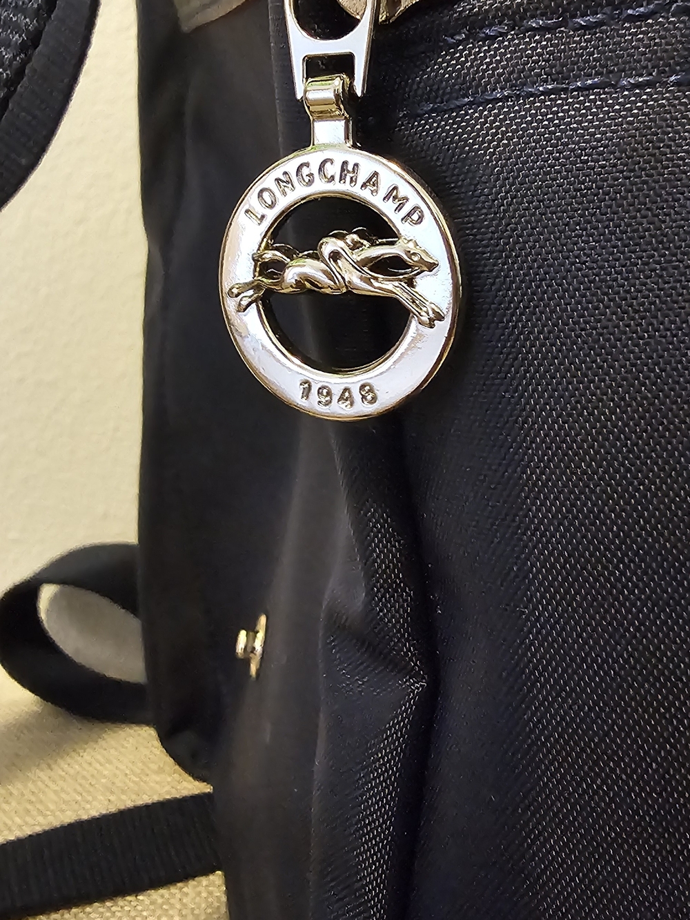 Longchamp Navy Mini Backpack with Red Accent - Picture 3 of 4